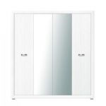 Шкаф с зеркалом в спальню BRW (БРВ) Маркус SZF4D Джанни + Дуб каменный (GRB-1818)