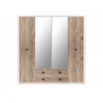 Шафа з дзеркалом у спальню BRW (БРВ) Коен 2 SZF4D2S Сосна арізонська + Дуб корабельний (GRB-1785)