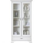 Пенал-витрина BRW (БРВ) Кентукки REG2W1S Белый альпийский (GRB-1776)