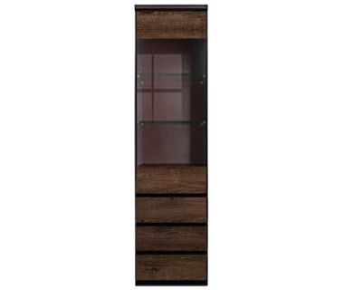 Пенал-витрина BRW (БРВ) Джули REG1W3SL/P Венге магия + Дуб конкордия (GRB-1679)