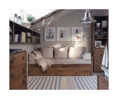 Комплект модульний до спальні BRW (БРВ) Індіана N77807 Дуб шуттер (GRB-1586)