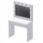 Туалетный стол с зеркалом BRW (БРВ) Белый + Белый глянец (GRB-1939)