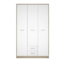 Шафа для одягу з ящиками Гербор Непо SZF3D2S N Дуб сонома + Німфея альба (GRB-1438)