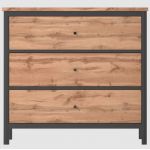 Комод в гостиную Гербор Чос KOM3S Дуб Тахо + Черный (GRB-1168)