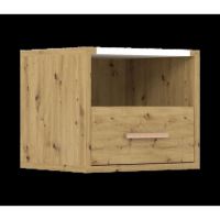 Тумба прикроватная Гербор Рутения KOM1S Дуб артизан + Нимфея альба (GRB-1358)