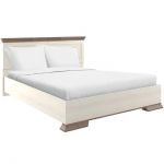 Кровать двуспальная (без основания под матрас) Гербор Марсель 160 160x200 см Ясен снежный + Дуб сонома трюфель (GRB-1188)