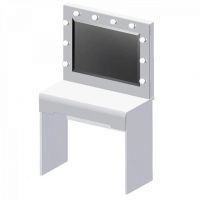 Туалетный стол с зеркалом BRW (БРВ) Белый + Белый глянец (GRB-1939)