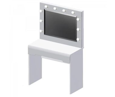 Туалетный стол с зеркалом BRW (БРВ) Белый + Белый глянец (GRB-1939) Туалетный стол с зеркалом BRW (БРВ) Белый + Белый глянец (GRB-1939)