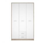 Шкаф для одежды с ящиками Гербор Непо SZF3D2S N Дуб сонома + Нимфея альба (GRB-1438)