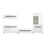 Модульная стенка для гостиной BRW (БРВ) Ацтека N77855 Белый + Белый глянец (GRB-1634)