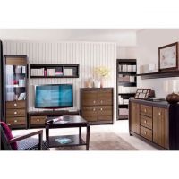 Модульная стенка для гостиной BRW (БРВ) Лорен N77826 Венге магия + Монтеверде (GRB-1592)