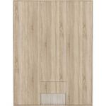 Шкаф распашной для одежды Гербор Брус SZF3D2S Дуб сонома + Нимфея альба (GRB-1412)