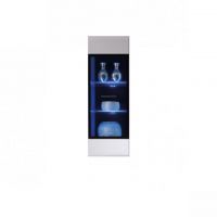 Пенал-витрина навесной Гербор Вушер SFW 1W Нимфея альба + Белый глянец (GRB-1068)