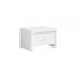 Тумба ліжкова BRW (БРВ) Крістіна KOM1S Білий + Білий глянець (GRB-1982)