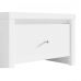 Тумба ліжкова BRW (БРВ) Крістіна KOM1S Білий + Білий глянець (GRB-1982)