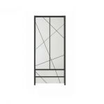 Шкаф двухдверный с ящиками BRW (БРВ) Каспиан МДФ SZF2D2S Венге магия + Белый снег (GRB-1735)