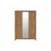 Шафа для одягу із дзеркалом BRW (БРВ) Герман SZF2D1L/22/17 Дуб стерлінг (GRB-1688)