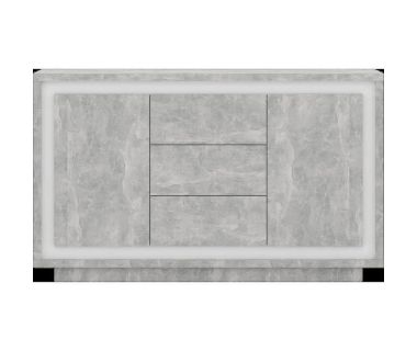 Комод в гостиную Гербор Антарес KOM2D3S Бетон ательер + Нимфея альба (GRB-1111)