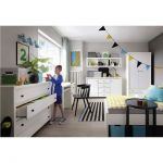 Набор мебели в детскую BRW (БРВ) Кристина N77823 Белый + Белый глянец (GRB-1580)