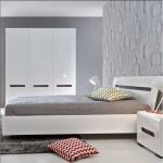 Комплект модульний до спальні BRW (БРВ) Ацтека Білий + Білий глянець (GRB-1622)