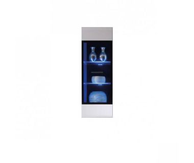 Пенал-витрина навесной Гербор Вушер SFW 1W Нимфея альба + Белый глянец (GRB-1068)