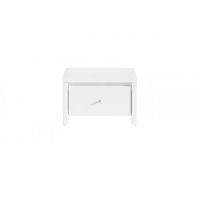 Тумба ліжкова BRW (БРВ) Крістіна KOM1S Білий + Білий глянець (GRB-1982)