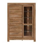 Пенал-витрина с подсветкой BRW (БРВ) Герман REG1W1D2S/16/12 Дуб стерлинг (GRB-1695)