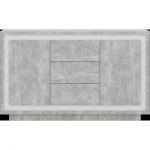 Комод в гостиную Гербор Антарес KOM2D3S Бетон ательер + Нимфея альба (GRB-1111)