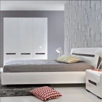 Комплект модульний до спальні BRW (БРВ) Ацтека Білий + Білий глянець (GRB-1622)