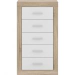 Комод в спальню Гербор Сара KOM5S Дуб сонома + Нимфея альба (GRB-1153)
