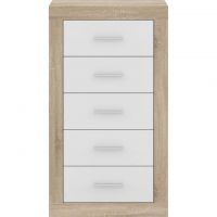 Комод у спальню Гербор Сара KOM5S Дуб сонома + Німфея альба (GRB-1153)