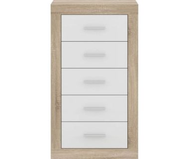 Комод в спальню Гербор Сара KOM5S Дуб сонома + Нимфея альба (GRB-1153)