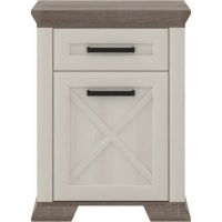 Тумба нічна Гербор Марсель KOM1D1S Ясен сніговий + Дуб сонома трюфель (GRB-1361)