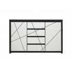 Комод в гостиную BRW (БРВ) Каспиан МДФ KOM2D4S Венге магия + Белый снег (GRB-1730)