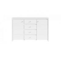 Комод у спальню BRW (БРВ) Крістіна KOM2D4S Білий + Білий глянець (GRB-1490)