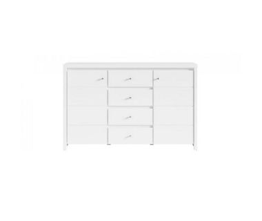 Комод в спальню BRW (БРВ) Кристина KOM2D4S Белый + Белый глянец (GRB-1490)