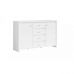 Комод у спальню BRW (БРВ) Крістіна KOM2D4S Білий + Білий глянець (GRB-1490)