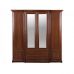 Шкаф с зеркалом в спальню Гербор Соната 4d/2s Каштан (GRB-1453)