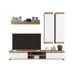 Модульная стенка для гостиной Гербор Люсия 175 Дуб тахо + Нимфея альба (GRB-1912)