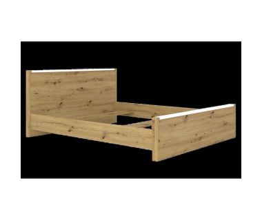 Кровать двуспальная (без основания под матрас) Гербор Рутения LOZ160 160x200 см Дуб артизан + Нимфея альба (GRB-1189)