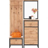 Набір меблів у передпокій Гербор Чос N9963 Дуб Тахо + Чорний (GRB-1224)