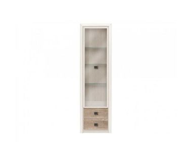 Пенал-витрина BRW (БРВ) Коэн 2 REG1W2S Сосна аризонская + Дуб корабельный (GRB-1791)