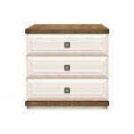 Комод в спальню BRW (БРВ) Орегон KOM3S Сосна аризонская + Дуб больцано (GRB-1509)