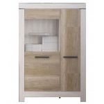 Пенал-витрина Гербор Белен REG1D1W Сосна каньон + Дуб корабельный (GRB-1055)