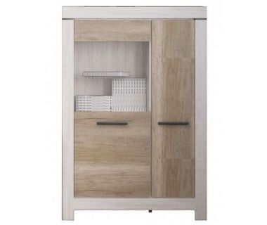 Пенал-вітрина Гербор Белен REG1D1W Сосна каньйон + Дуб корабельний (GRB-1055)