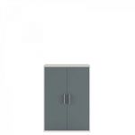 Комод з дверцятами Гербор Кабі REG 2D/114 Попелястий + Антрацит (GRB-1459)