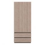 Шкаф двухдверный с ящиками Гербор Лайер SZF2D2S Дуб сонома трюфель + Дуб санремо светлый (GRB-1433)