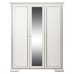 Шкаф с зеркалом для одежды Гербор Уайт 3D(2S) Ясень снежный + Сосная серебряная (GRB-1413)