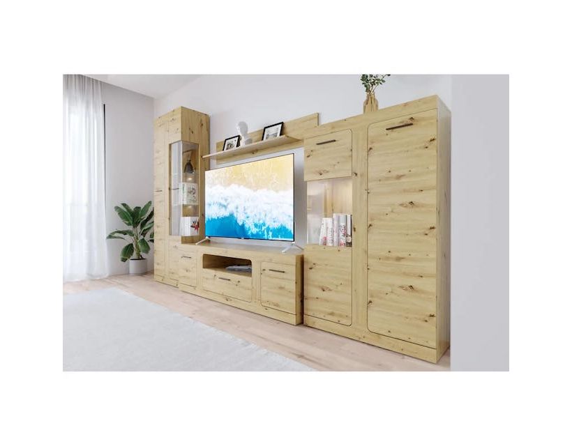 Модульна стінка для вітальні Гербор Тотен Дуб артизан (GRB-1891)