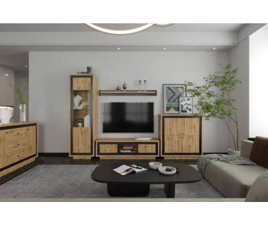 Модульная стенка для гостиной Гербор Антарес N100024 Дуб Тахо + Черный (GRB-1208) Модульная стенка для гостиной Гербор Антарес N100024 Дуб Тахо + Черный (GRB-1208)